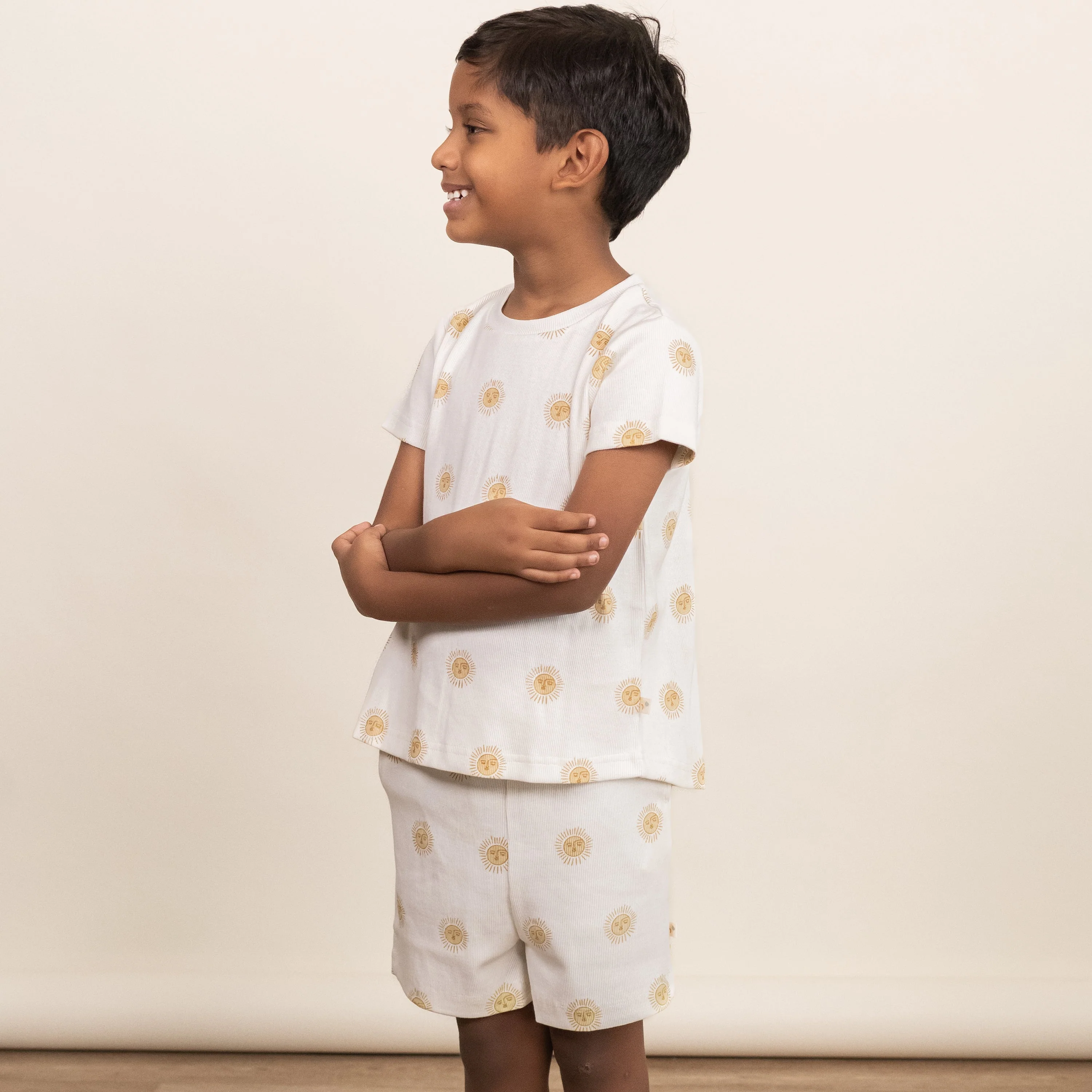 Organic Tee & Shorts Set - Summer Sun - Image 3